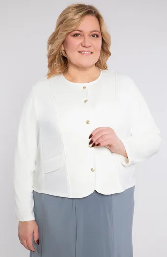 Svetlá tmavomodrá bunda s vreckami