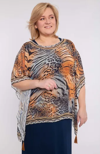 kópia z Czarne ponczo w białą pepitkę