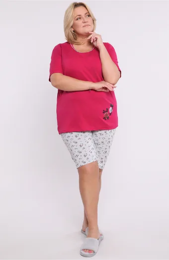 Modré kvetinové pyžamo