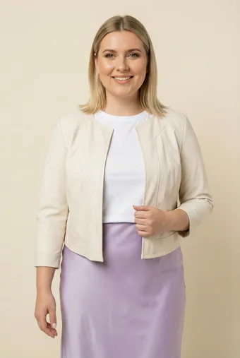 Ekologická blejzer v ecru farbe